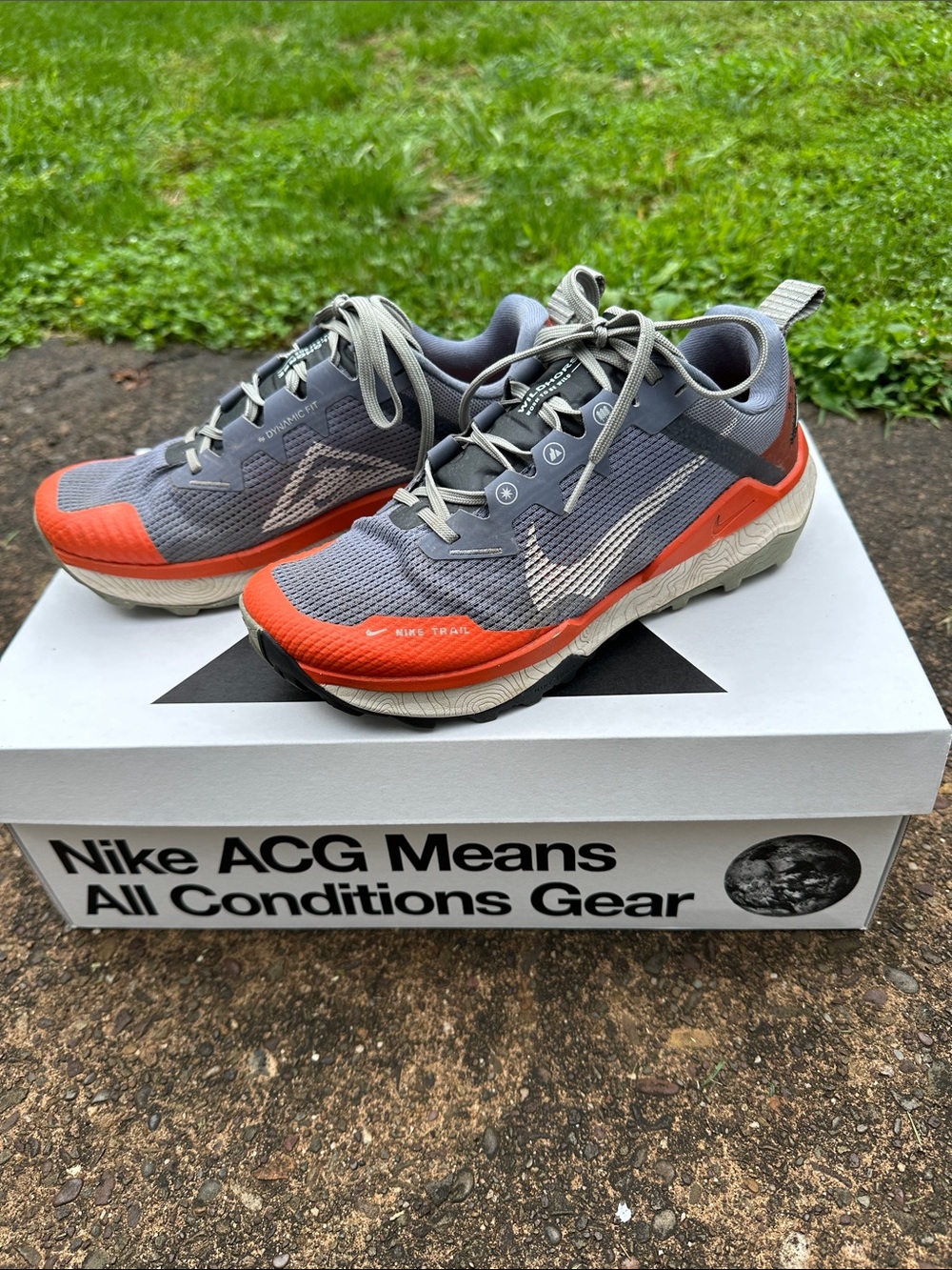 Nike Wildhorse ACG Women's Trail Shoes - Gray & Orange
